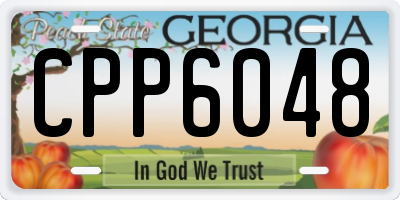 GA license plate CPP6048
