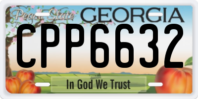 GA license plate CPP6632