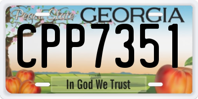 GA license plate CPP7351