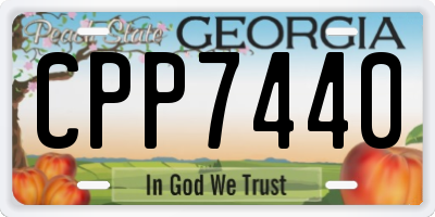 GA license plate CPP7440