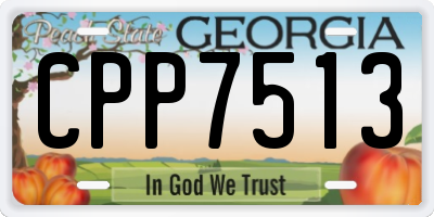 GA license plate CPP7513