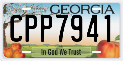 GA license plate CPP7941