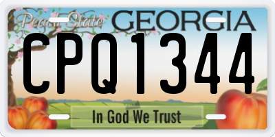 GA license plate CPQ1344