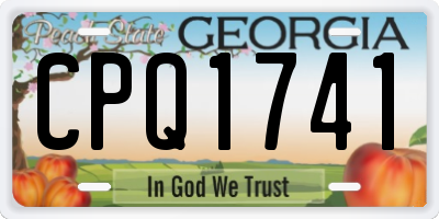 GA license plate CPQ1741