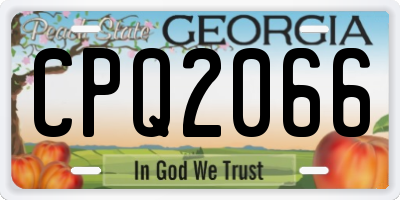 GA license plate CPQ2066