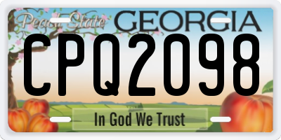 GA license plate CPQ2098