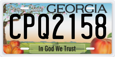 GA license plate CPQ2158
