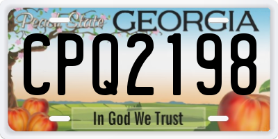 GA license plate CPQ2198