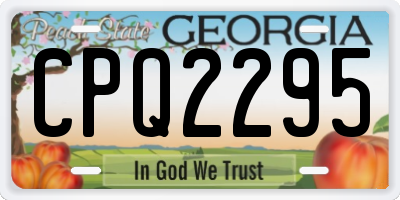 GA license plate CPQ2295
