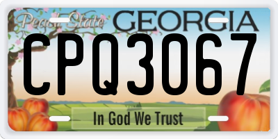 GA license plate CPQ3067