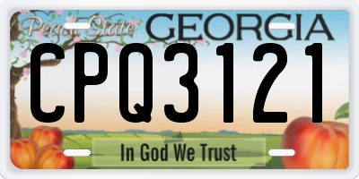 GA license plate CPQ3121