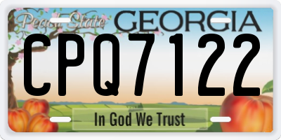 GA license plate CPQ7122