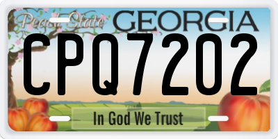 GA license plate CPQ7202