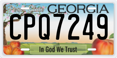 GA license plate CPQ7249