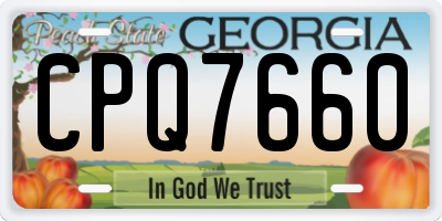 GA license plate CPQ7660