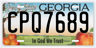 GA license plate CPQ7689