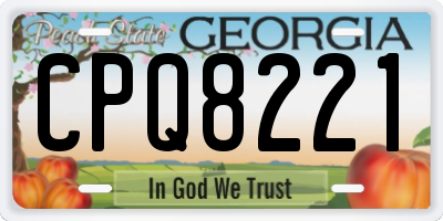 GA license plate CPQ8221