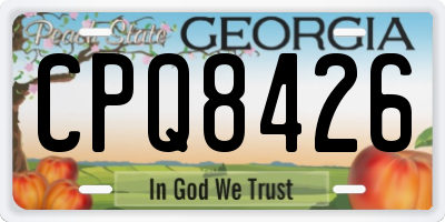 GA license plate CPQ8426
