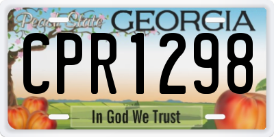 GA license plate CPR1298
