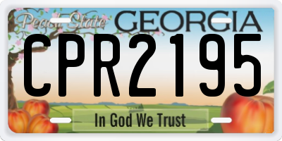 GA license plate CPR2195