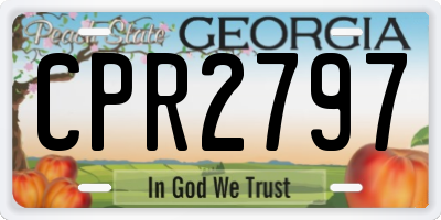 GA license plate CPR2797