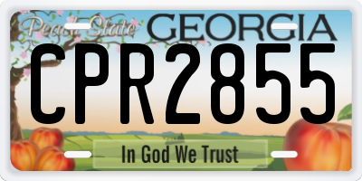 GA license plate CPR2855