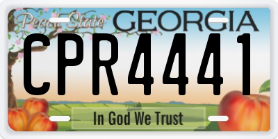 GA license plate CPR4441