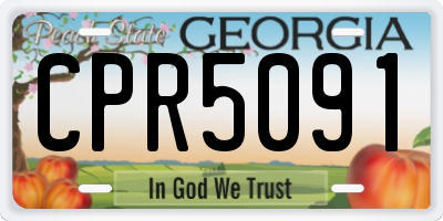 GA license plate CPR5091