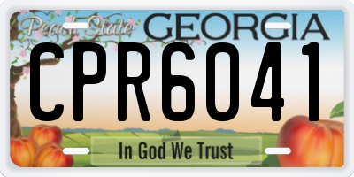 GA license plate CPR6041