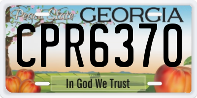 GA license plate CPR6370