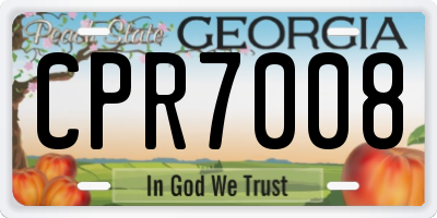 GA license plate CPR7008