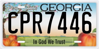 GA license plate CPR7446