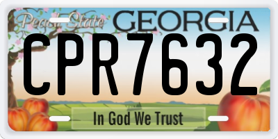GA license plate CPR7632