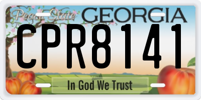 GA license plate CPR8141