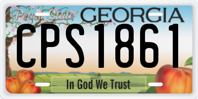 GA license plate CPS1861