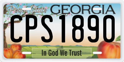 GA license plate CPS1890