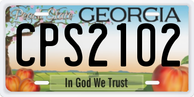 GA license plate CPS2102