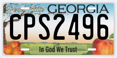 GA license plate CPS2496