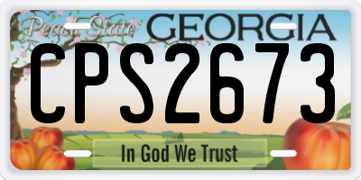 GA license plate CPS2673