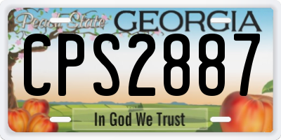 GA license plate CPS2887