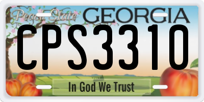 GA license plate CPS3310