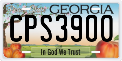 GA license plate CPS3900