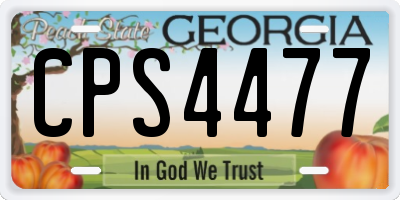 GA license plate CPS4477