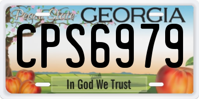 GA license plate CPS6979