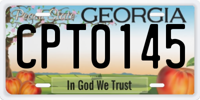 GA license plate CPT0145