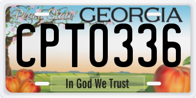 GA license plate CPT0336