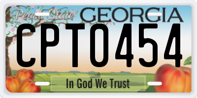 GA license plate CPT0454