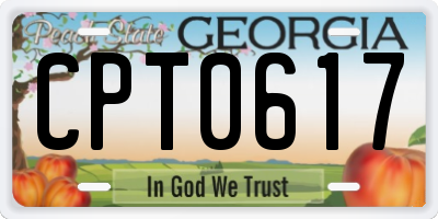 GA license plate CPT0617