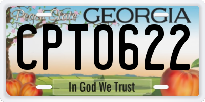 GA license plate CPT0622