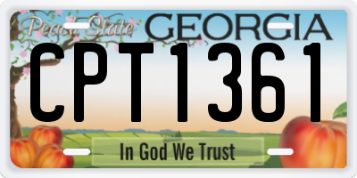 GA license plate CPT1361
